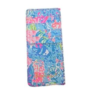Lilly Pulitzer Floral Credit Card Holder Slim Wallet 5 Slots Bill pocket ID hold